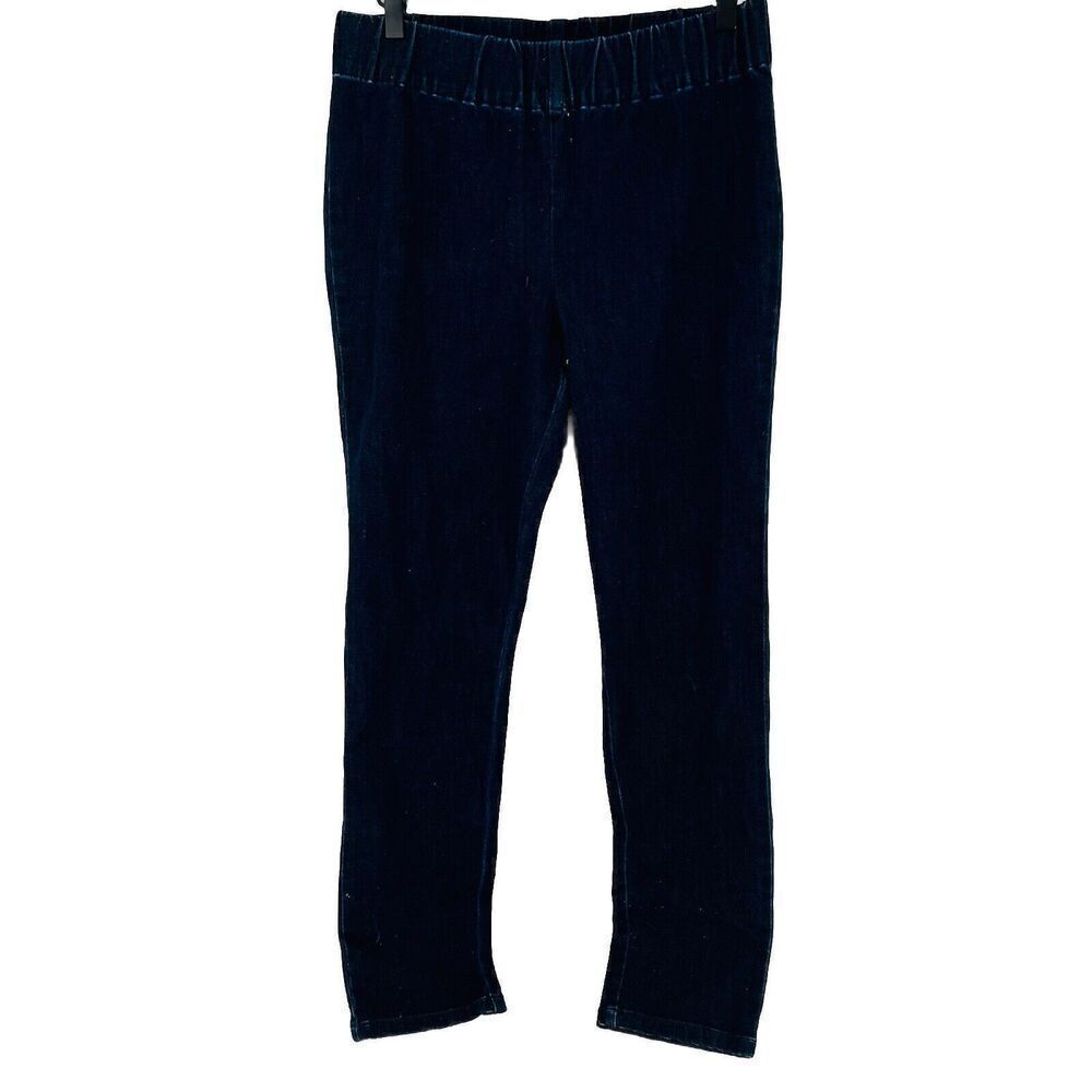 Soft Surroundings Blue Pull On Denim Skinny Jeans Size Medium